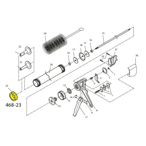 Retaining Ring For Jerky Cannon Or Gun Diagram