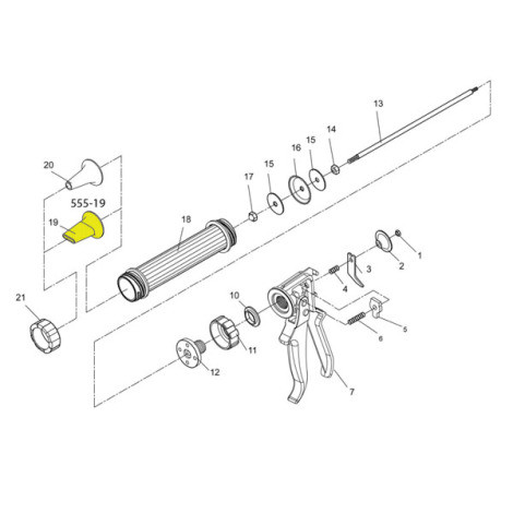Jerky Gun Replacement Flat Nozzle Diagram