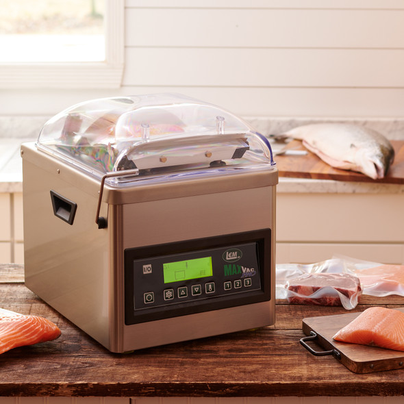 MaxVac® Pro+ Chamber Vacuum Sealer Sealing Salmon