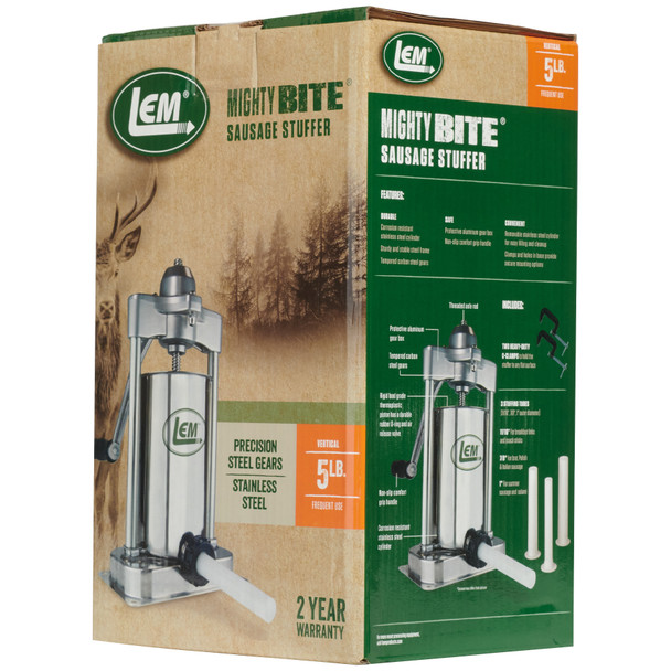 MightyBite® 5 lb. Stuffer With Plastic Stuffing Tube Packaging
