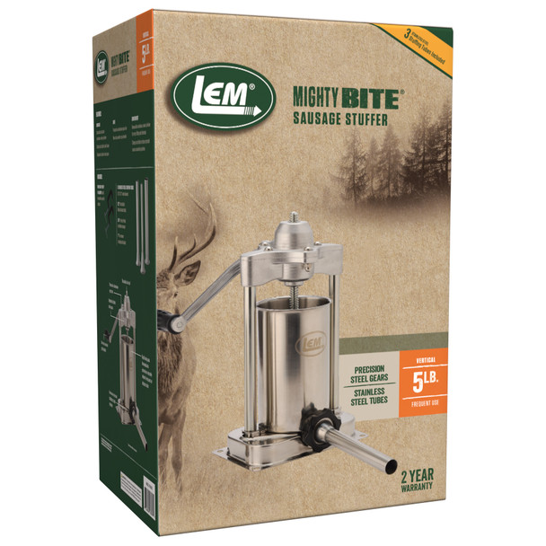 MightyBite® 5 lb. Stuffer With Stainless Steel Stuffing Tube Packaging