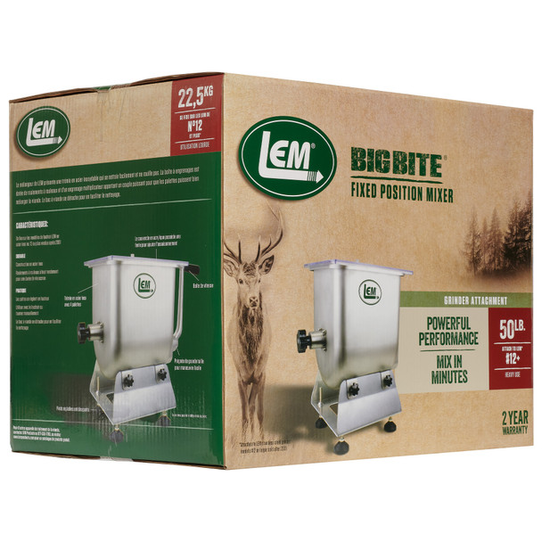 BigBite® Fixed Position 25lb Meat Mixer Packaging